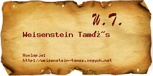 Weisenstein Tamás névjegykártya